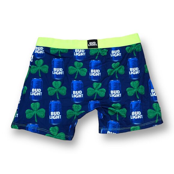 Crazy Boxer Bud Light Shamrocks Men's Boxer Briefs - Large - Picture 3 of 3